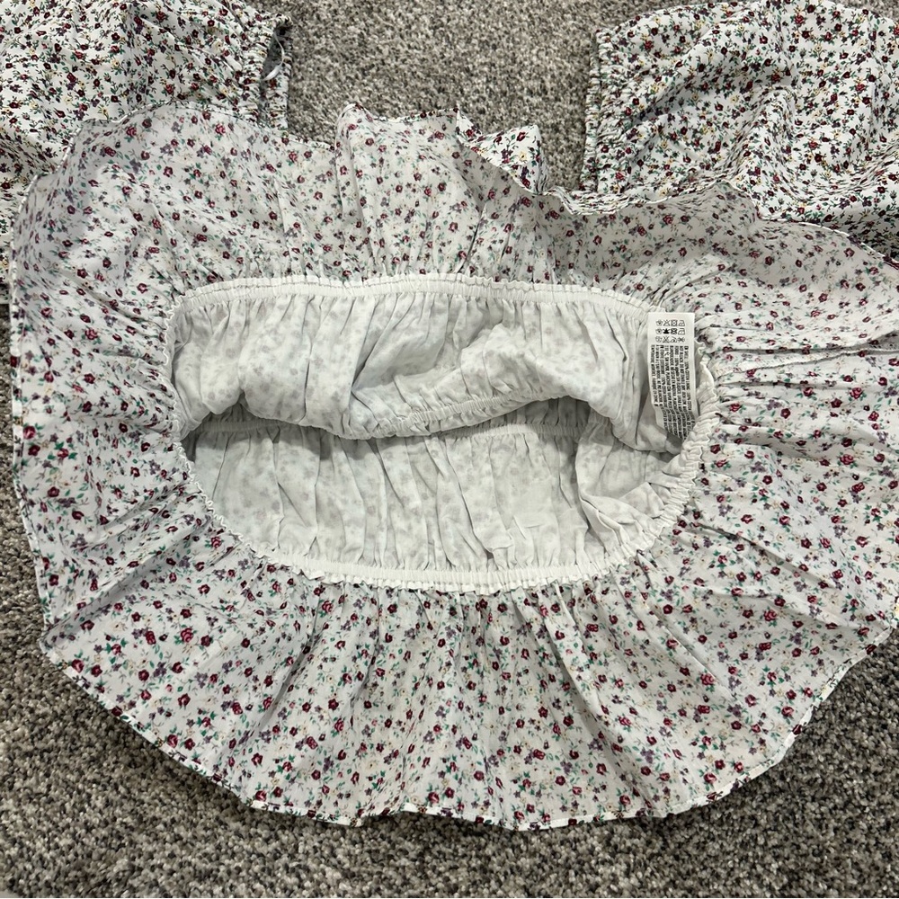 NEW Tuckernuck Hyacinth House Floral Payton Blouse Bows Puff Sleeve Size Large - Picture 9 of 12